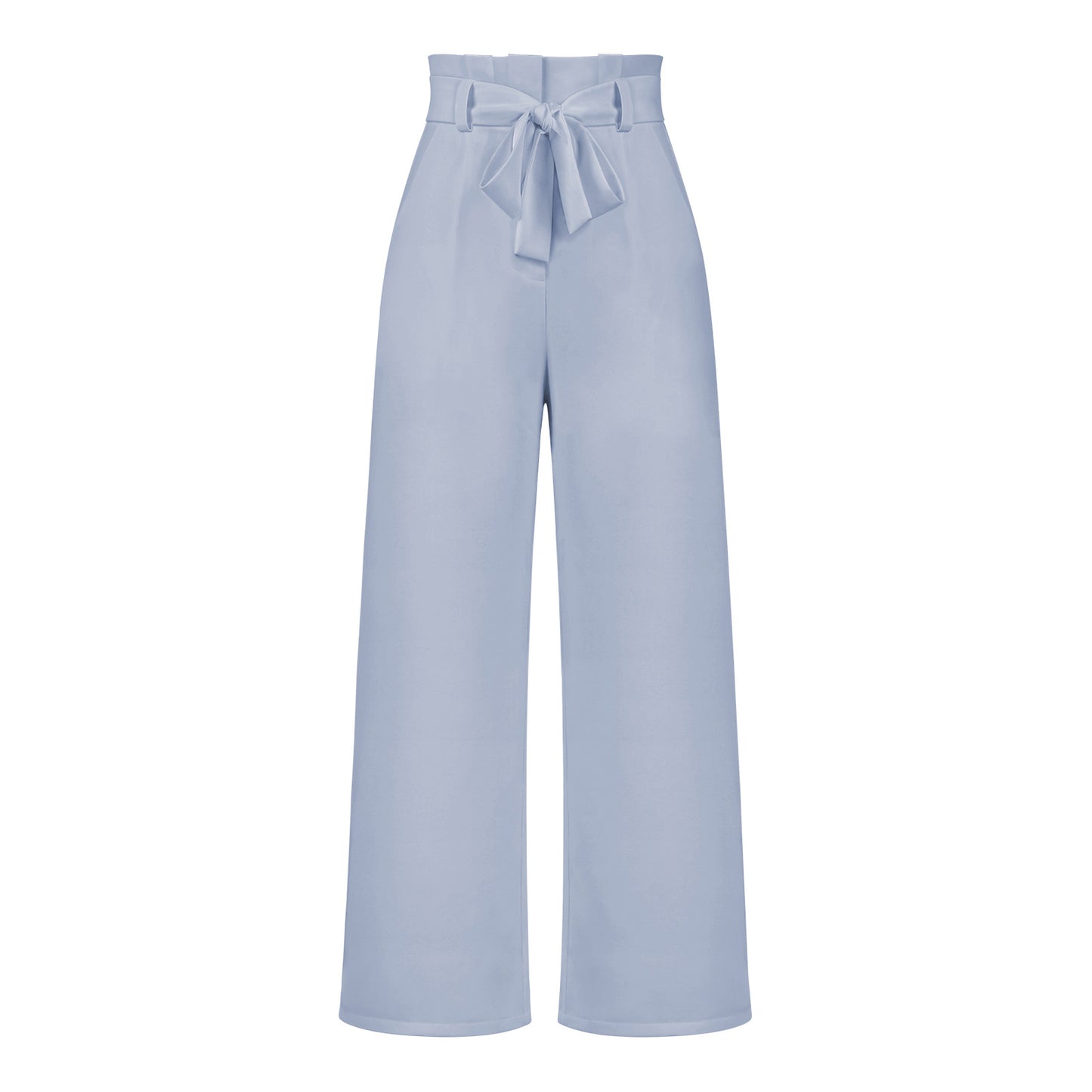 Pantalon large taille haute à nouer | Élégance décontractée au bureau ou en sortie