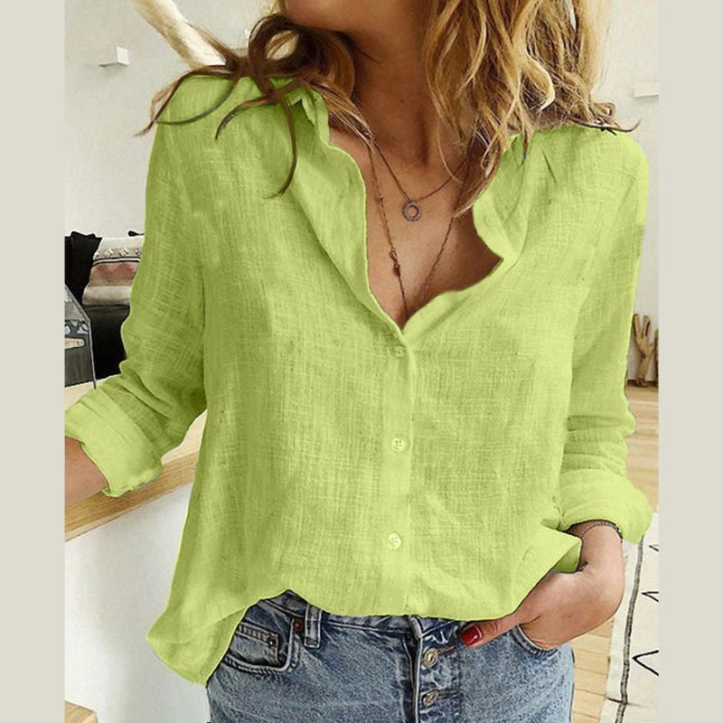 Élégant blouse à manches longues | Style décontracté et raffiné pour femmes modernes