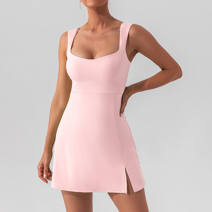 Robe de Sport Femme à Bretelles Larges | Élégance Minimaliste & Performance Quotidienne
