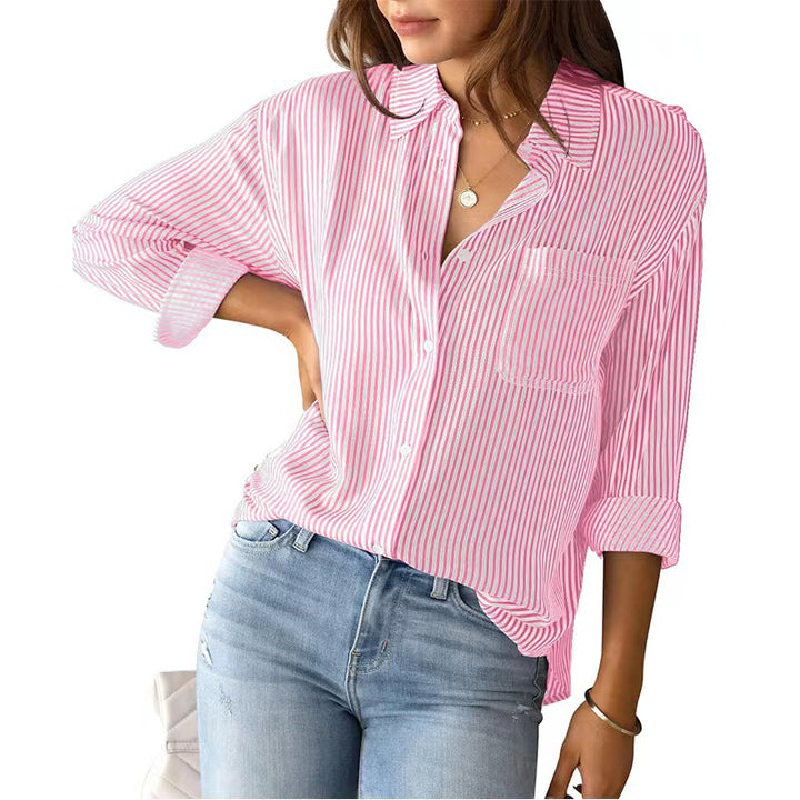 Chemise Rayée Décontractée | Élégance Quotidienne Sans Effort