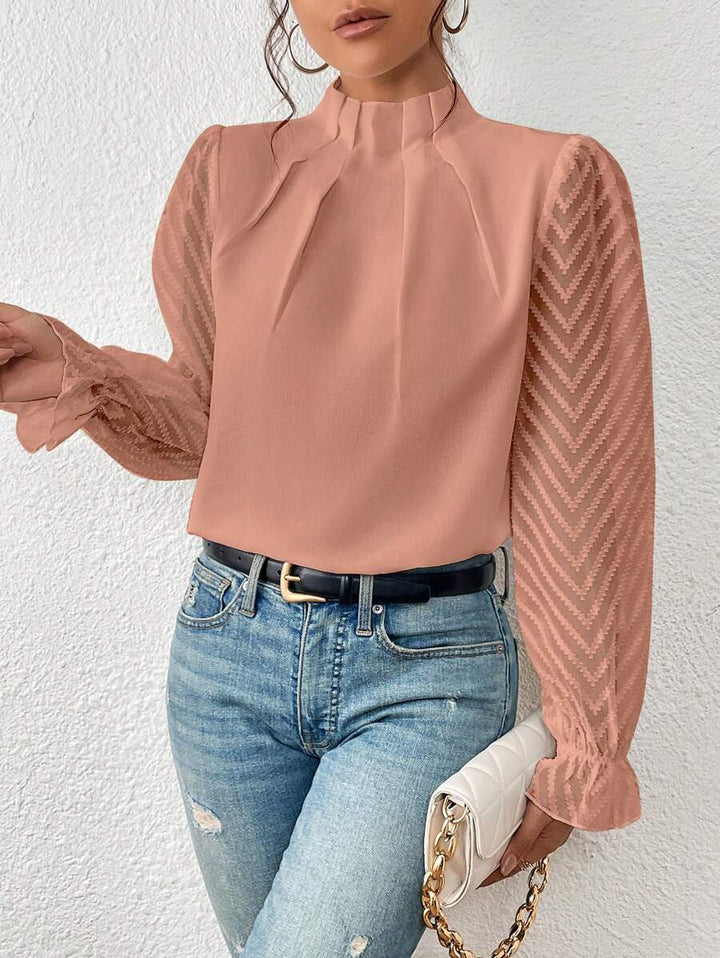 Blouse élégante plissée | Parfaite pour le bureau ou une sortie