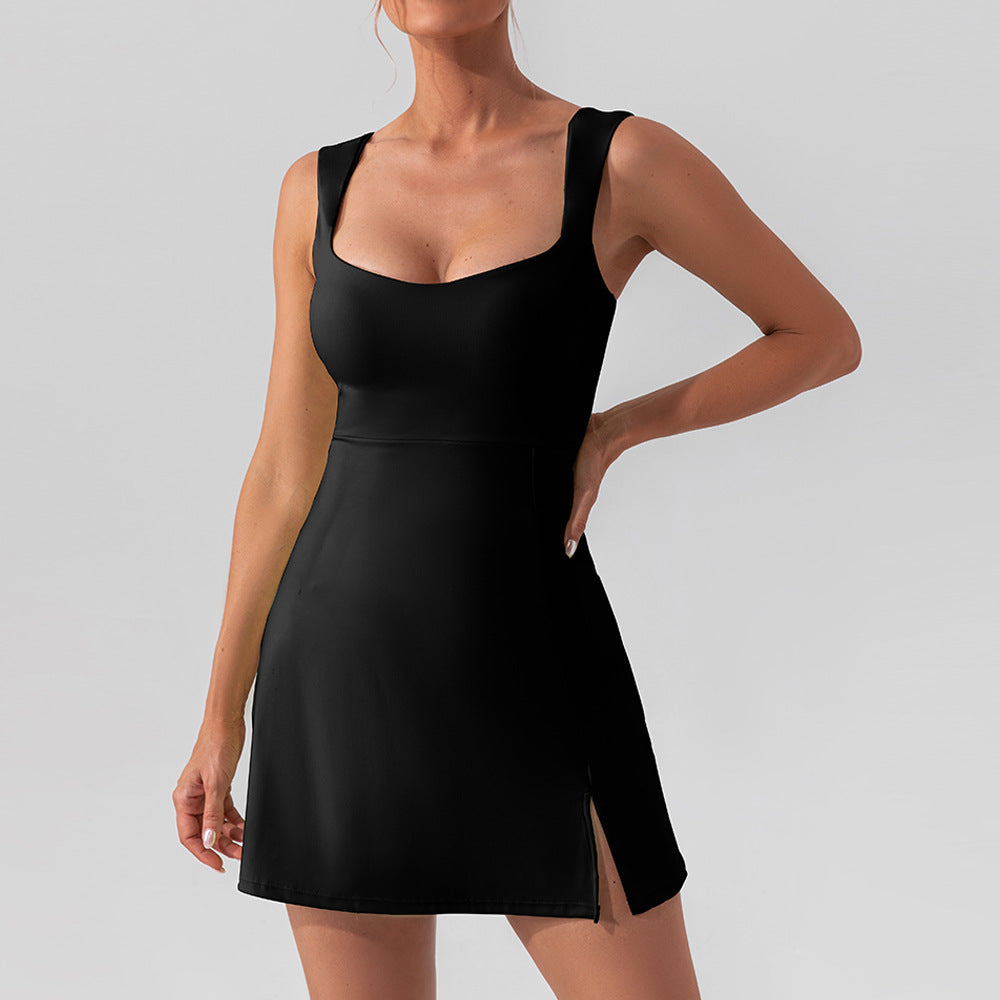 Robe de Sport Femme à Bretelles Larges | Élégance Minimaliste & Performance Quotidienne