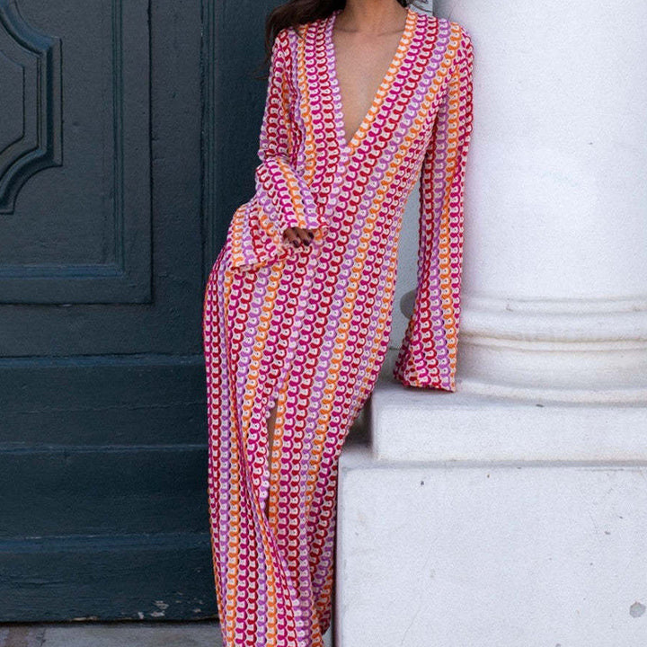 Robe longue fluide | Chic estival coloré