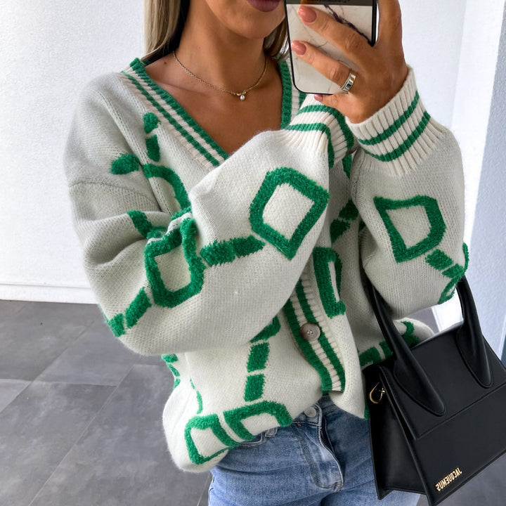Cardigan géométrique | Douceur stylée