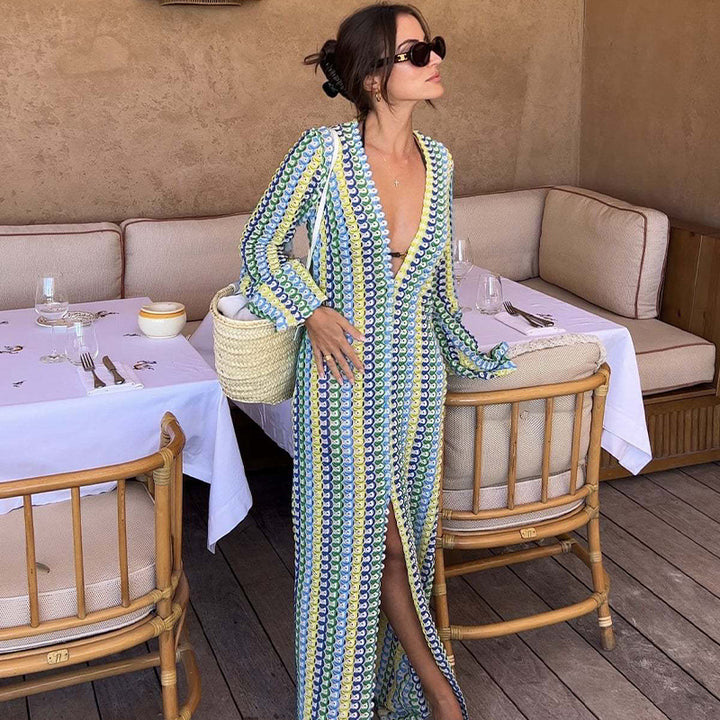 Robe longue fluide | Chic estival coloré