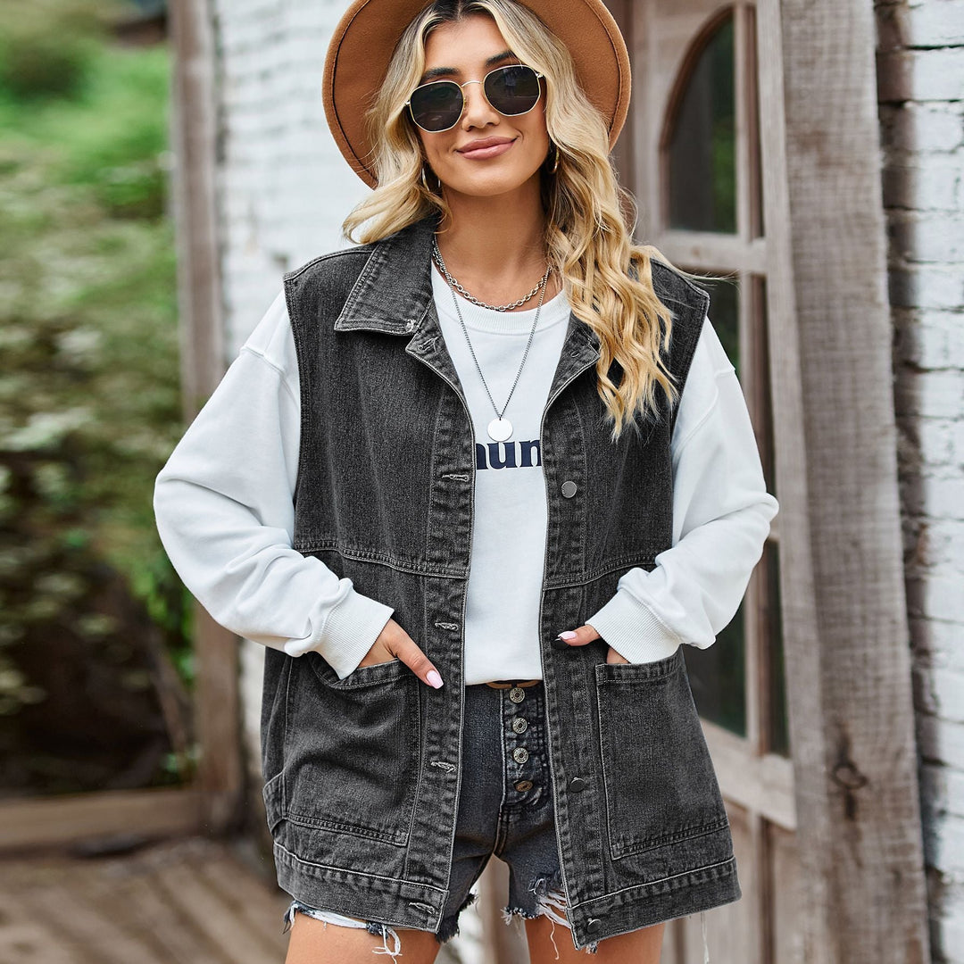 Gilet en jean oversize | Style décontracté et polyvalent