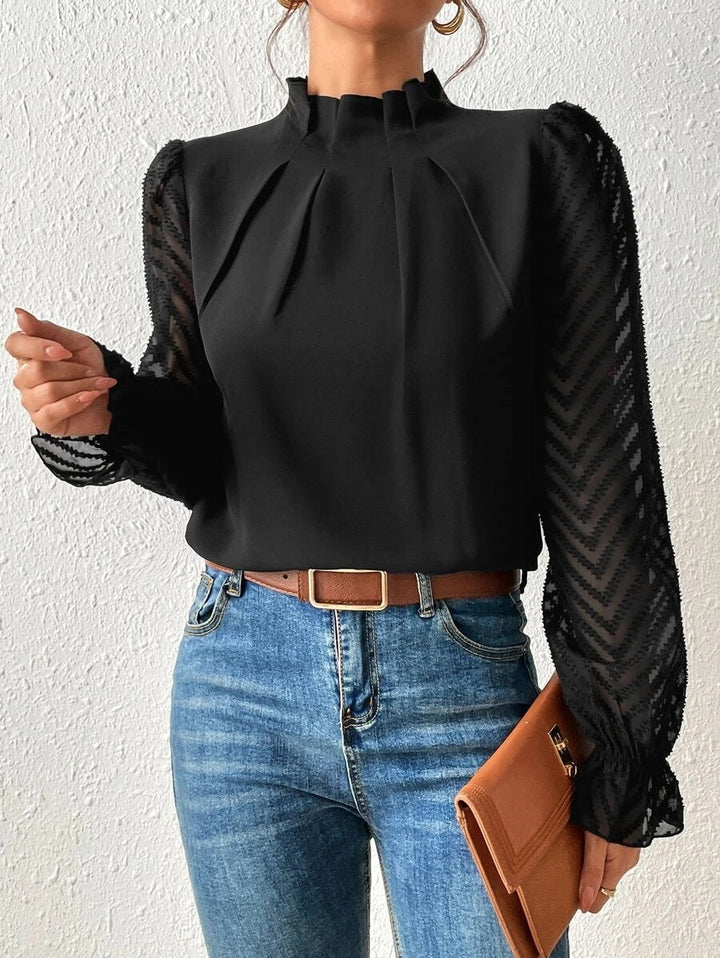 Blouse élégante plissée | Parfaite pour le bureau ou une sortie