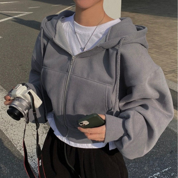 Sweat zippé à capuche | Confort urbain oversize