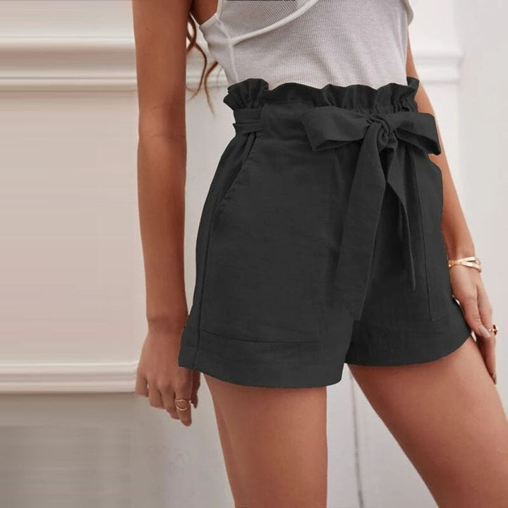 Short taille haute avec nœud | Confort et élégance estivale