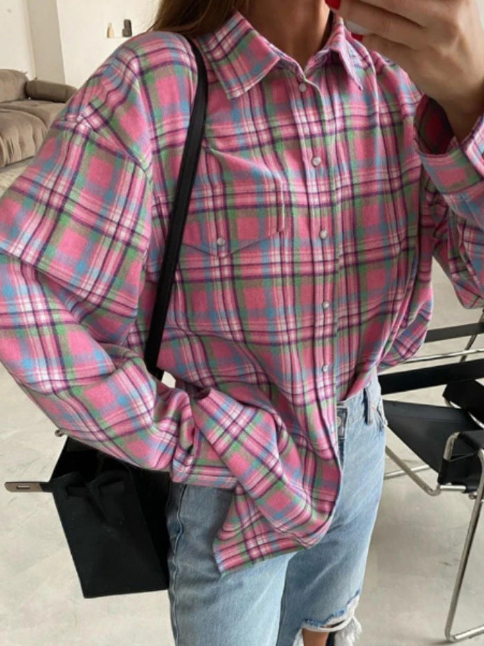 Chemise à carreaux vintage | Charme rétro pour tenues décontractées