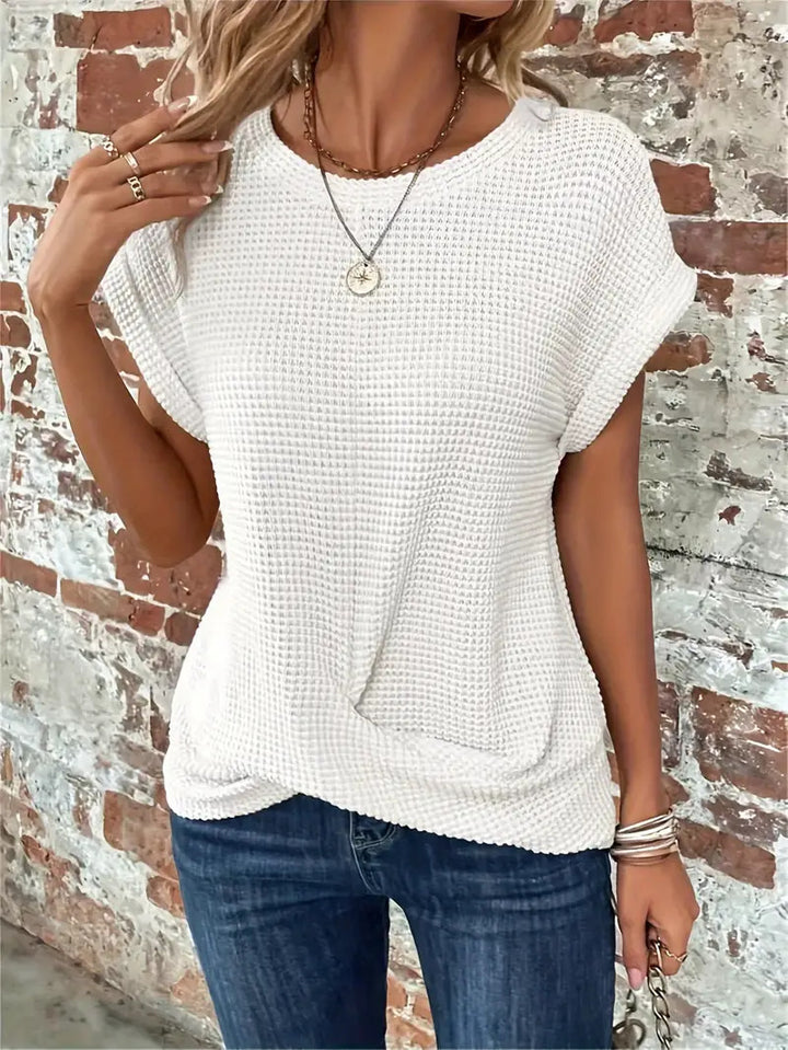 T-shirt texturé manches courtes | Style décontracté avec une touche d’élégance