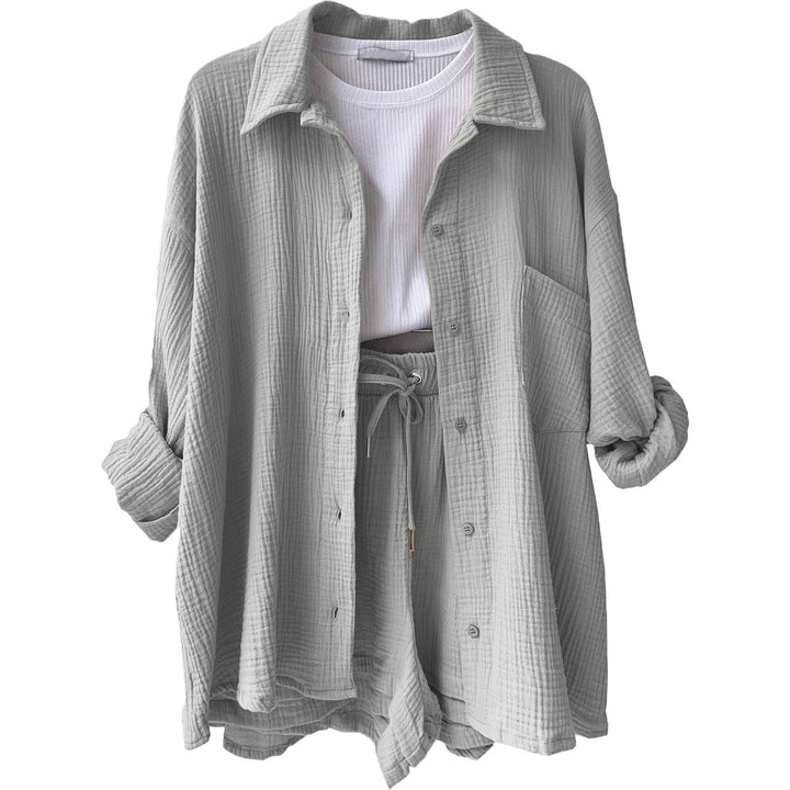 Ensemble chemise longue et short | Confort et style pour les journées détendues