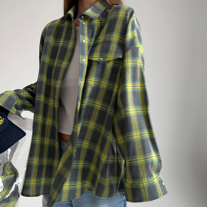 Chemise à carreaux oversize | Style décontracté pour les journées urbaines