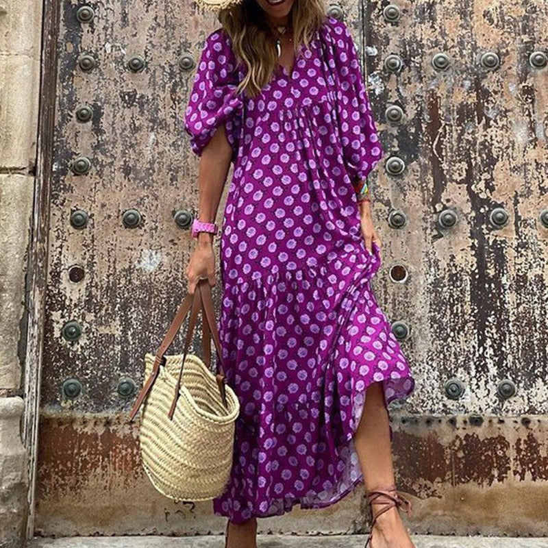 Robe ample à imprimé fleuri | Charme estival et allure détendue