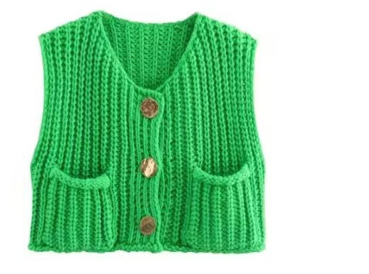 Gilet tricoté sans manches | Style détente élégant