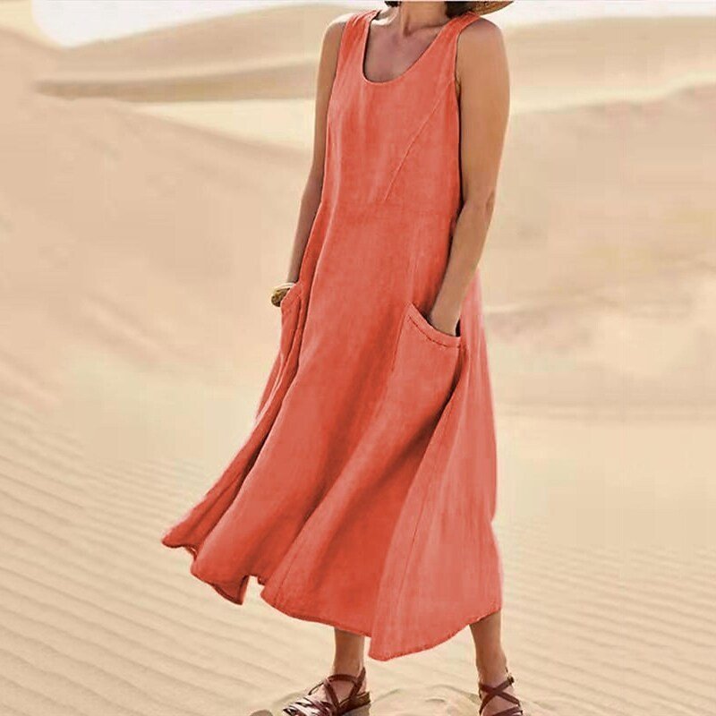 Robe longue sans manches | Liberté de mouvement et style estival