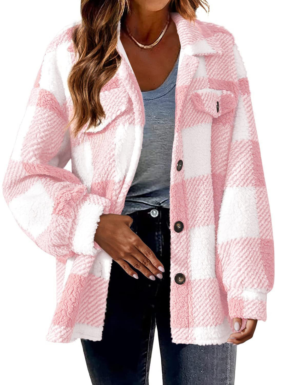 Veste à carreaux épaisse et boutonnée | Style cosy pour les journées fraîches