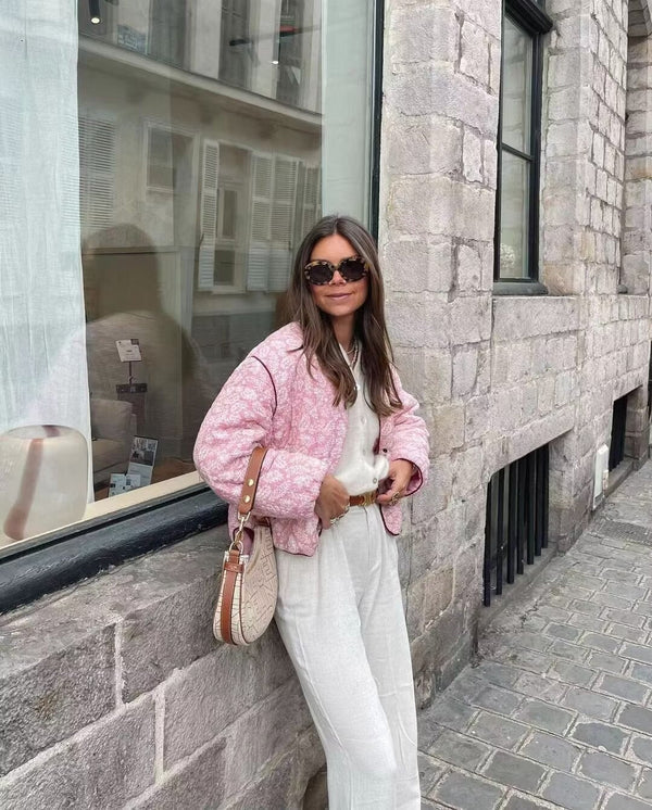 Veste matelassée florale | Tendance décontractée et style bohème