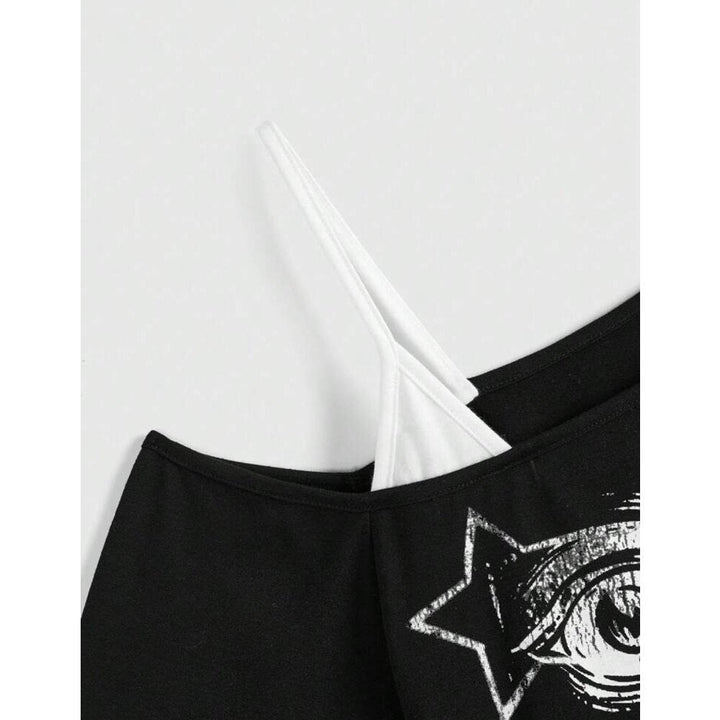 T-shirt asymétrique | Style graphique audacieux
