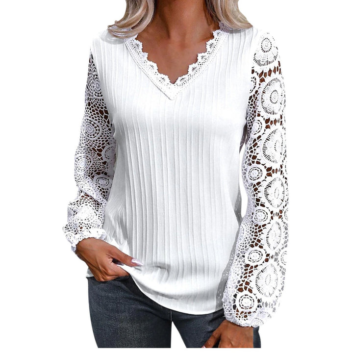 Blouse en dentelle manches longues | Élégance chic au quotidien