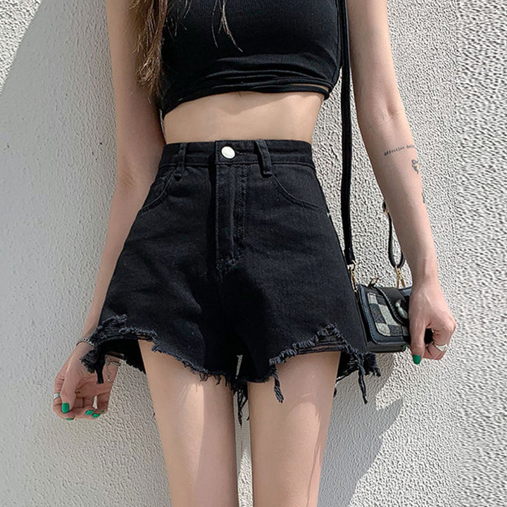 Short effiloché taille haute | Look urbain tendance