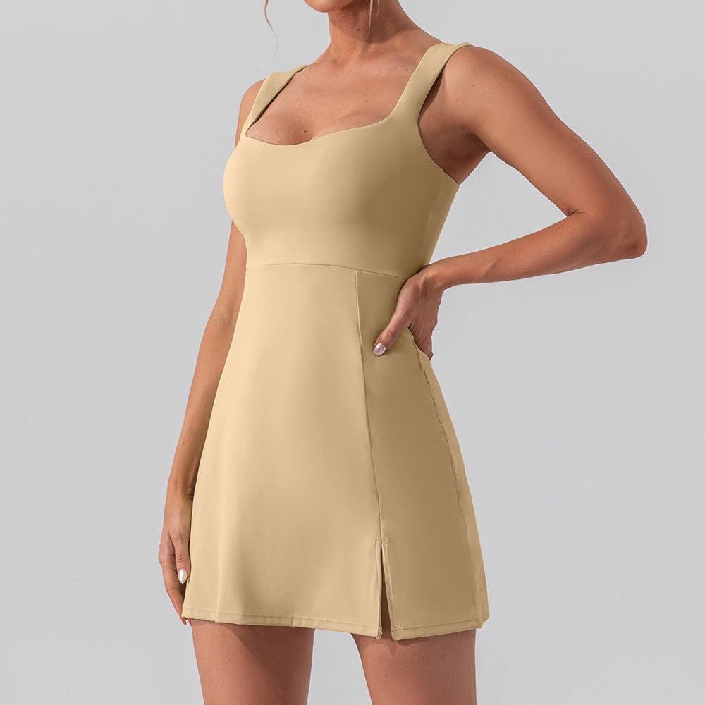 Robe de Sport Femme à Bretelles Larges | Élégance Minimaliste & Performance Quotidienne