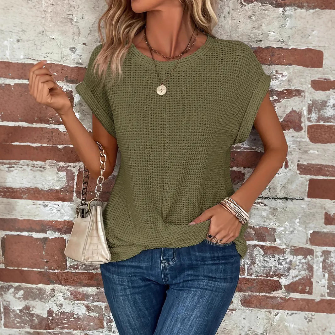 T-shirt texturé manches courtes | Style décontracté avec une touche d’élégance
