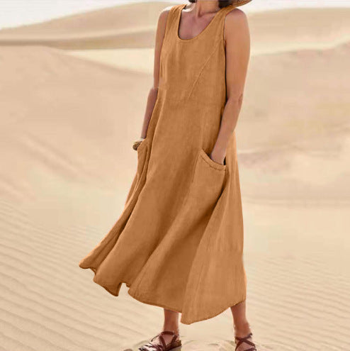 Robe longue sans manches | Liberté de mouvement et style estival