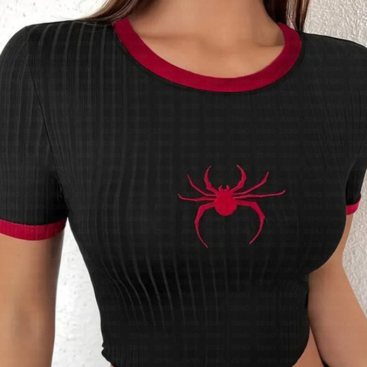 Top court à motif araignée | Look urbain tendance