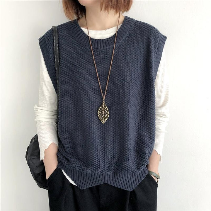 Gilet sans manches en maille | Élégance décontractée