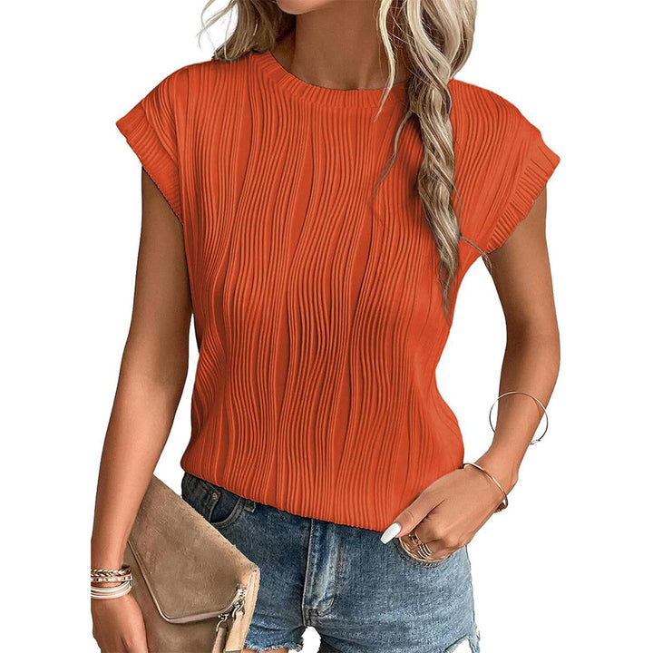 Blouse Plissée Élégante à Manches Courtes | Coupe Légère pour un Style au Quotidien