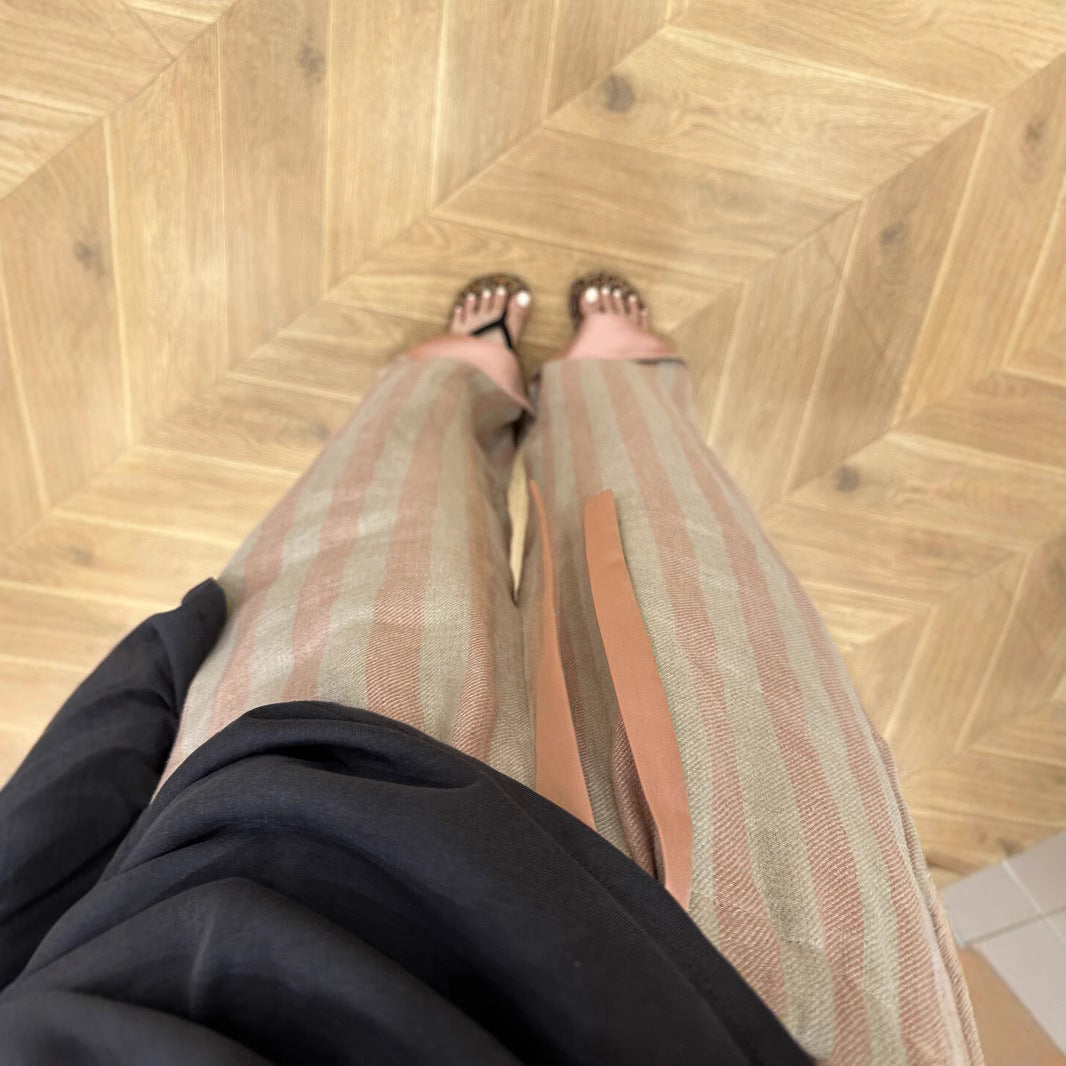 Pantalon large à rayures | Élégance décontractée pour l'été