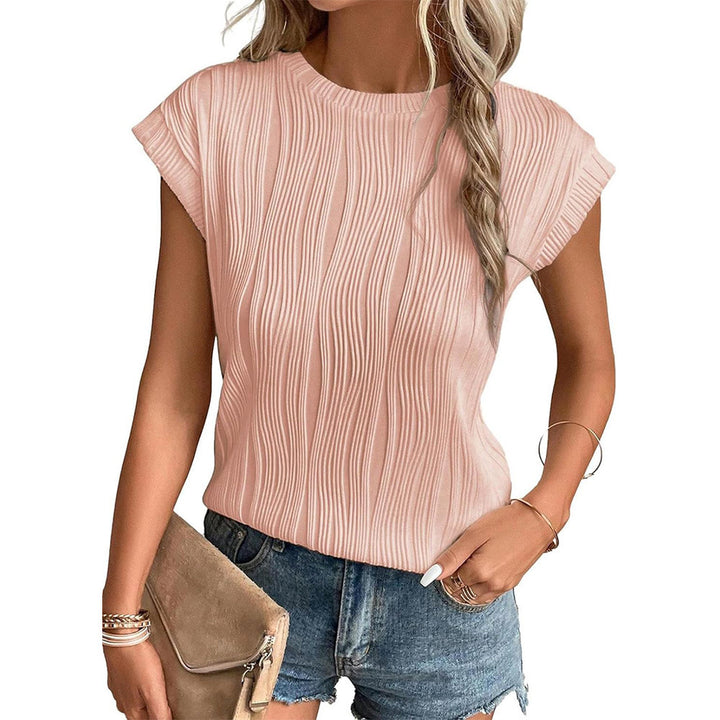 Blouse Plissée Élégante à Manches Courtes | Coupe Légère pour un Style au Quotidien