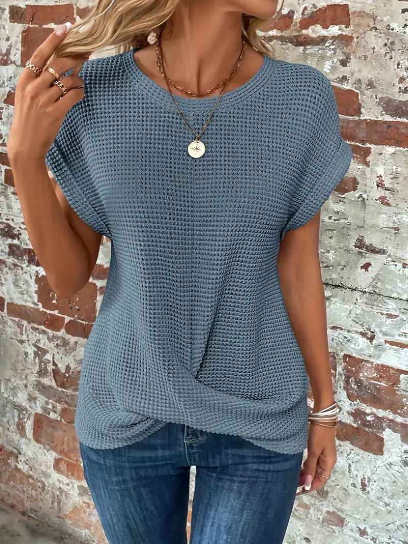 T-shirt texturé manches courtes | Style décontracté avec une touche d’élégance