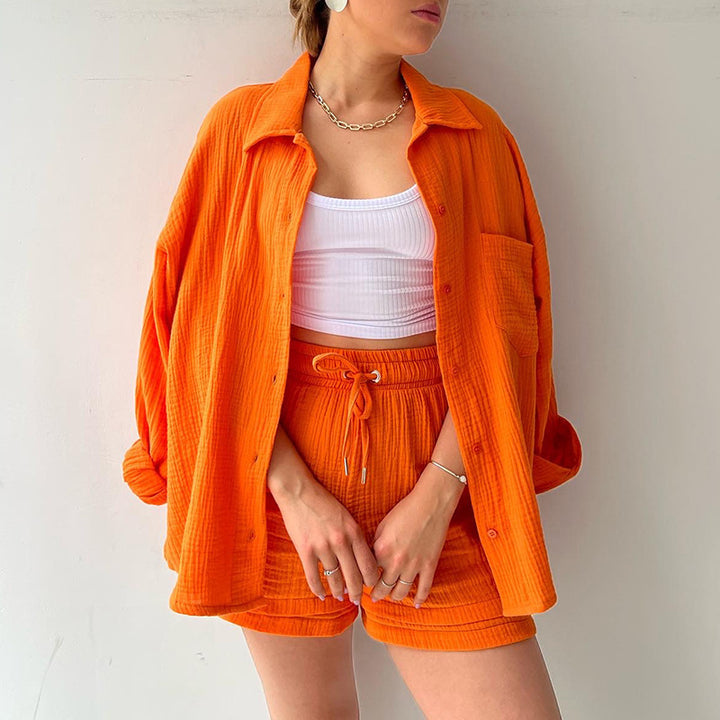 Ensemble chemise longue et short | Confort et style pour les journées détendues