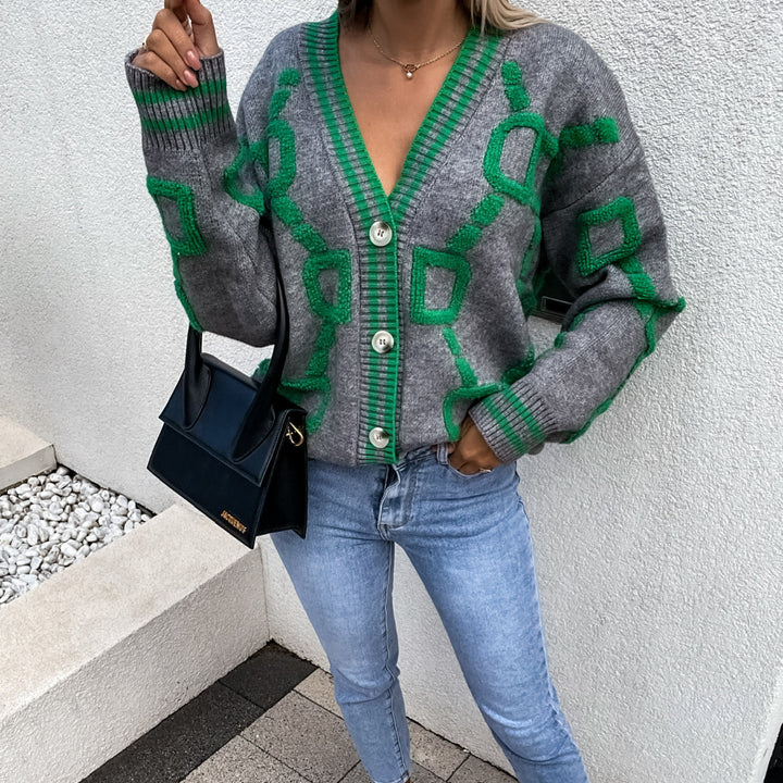 Cardigan géométrique | Douceur stylée