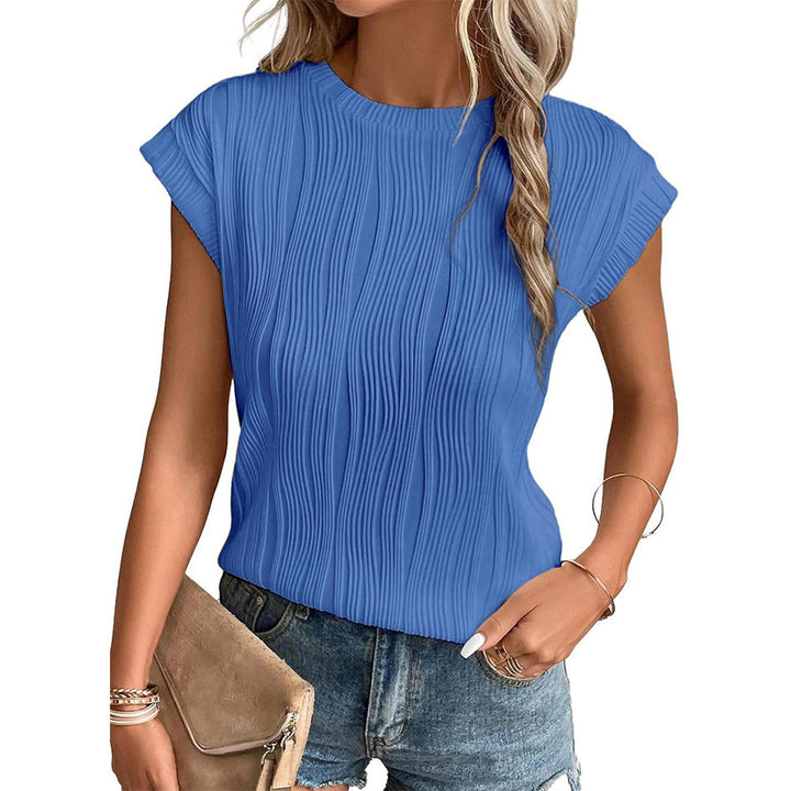 Blouse Plissée Élégante à Manches Courtes | Coupe Légère pour un Style au Quotidien
