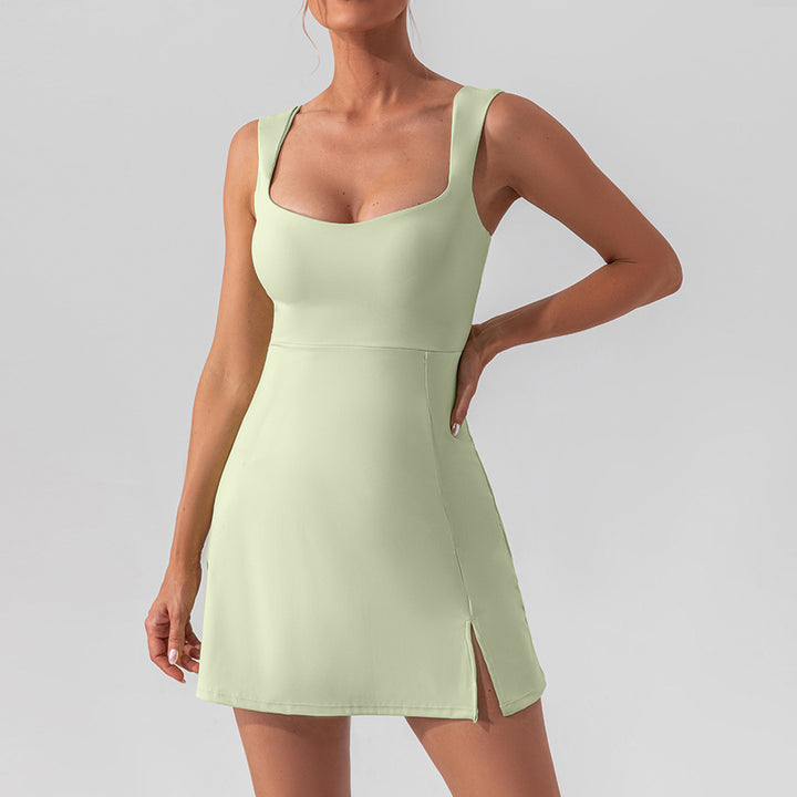 Robe de Sport Femme à Bretelles Larges | Élégance Minimaliste & Performance Quotidienne