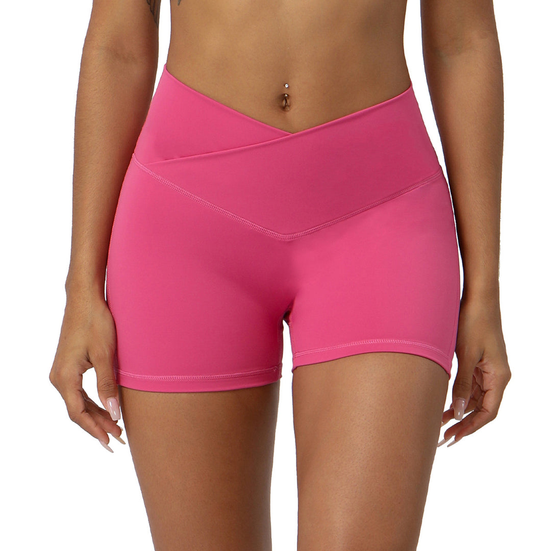Short de sport taille haute en V | Confort sans coutures