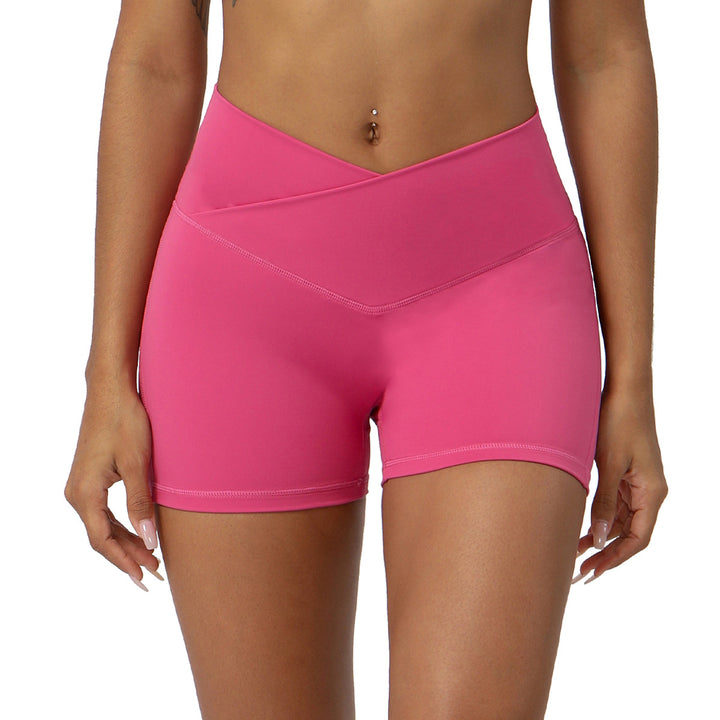 Short de sport taille haute en V | Confort sans coutures