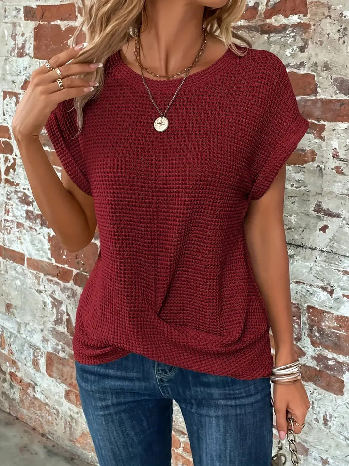 T-shirt texturé manches courtes | Style décontracté avec une touche d’élégance