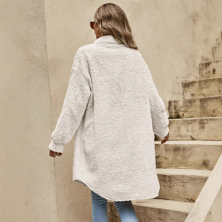 Manteau Long Boutonné Douillet | Coupe Oversize avec Poches Poitrine