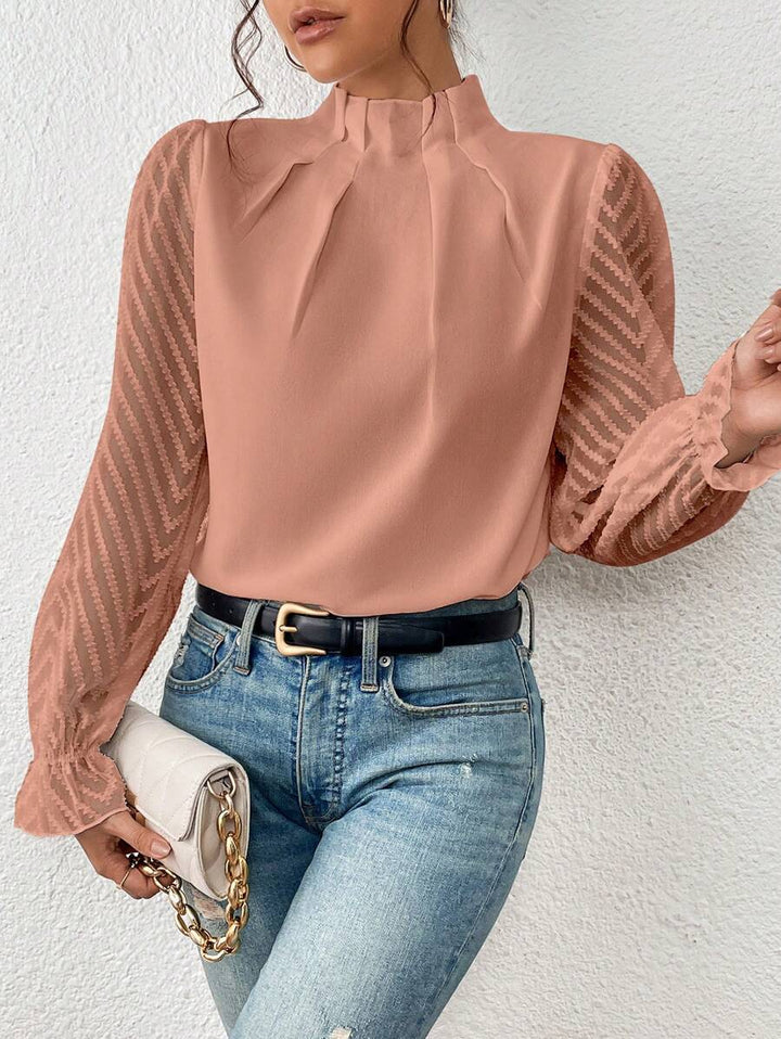 Blouse élégante plissée | Parfaite pour le bureau ou une sortie