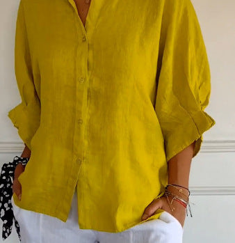 Chemise ample boutonnée | Élégance naturelle au quotidien