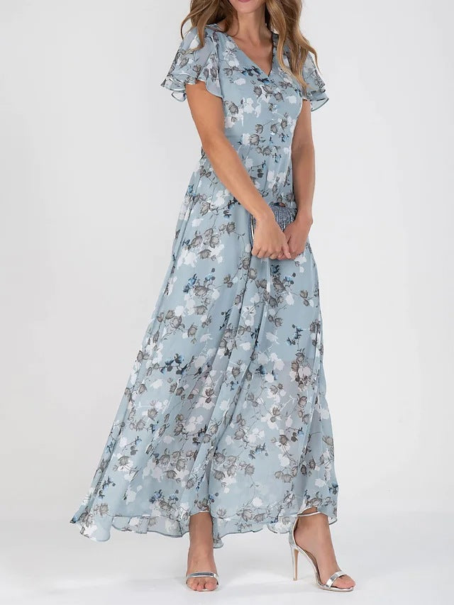 Robe longue fleurie à volants | Élégance aérienne pour les beaux jours