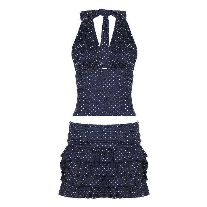 Ensemble deux pièces à pois | Look estival décontracté