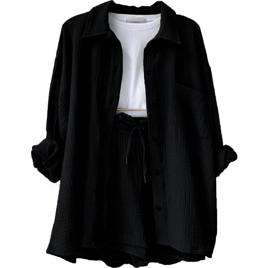 Ensemble chemise longue et short | Confort et style pour les journées détendues