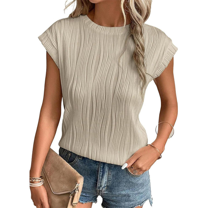 Blouse Plissée Élégante à Manches Courtes | Coupe Légère pour un Style au Quotidien