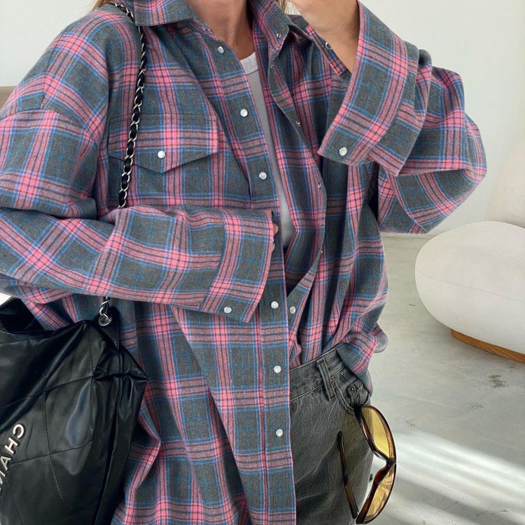 Chemise à carreaux oversize | Style décontracté pour les journées urbaines