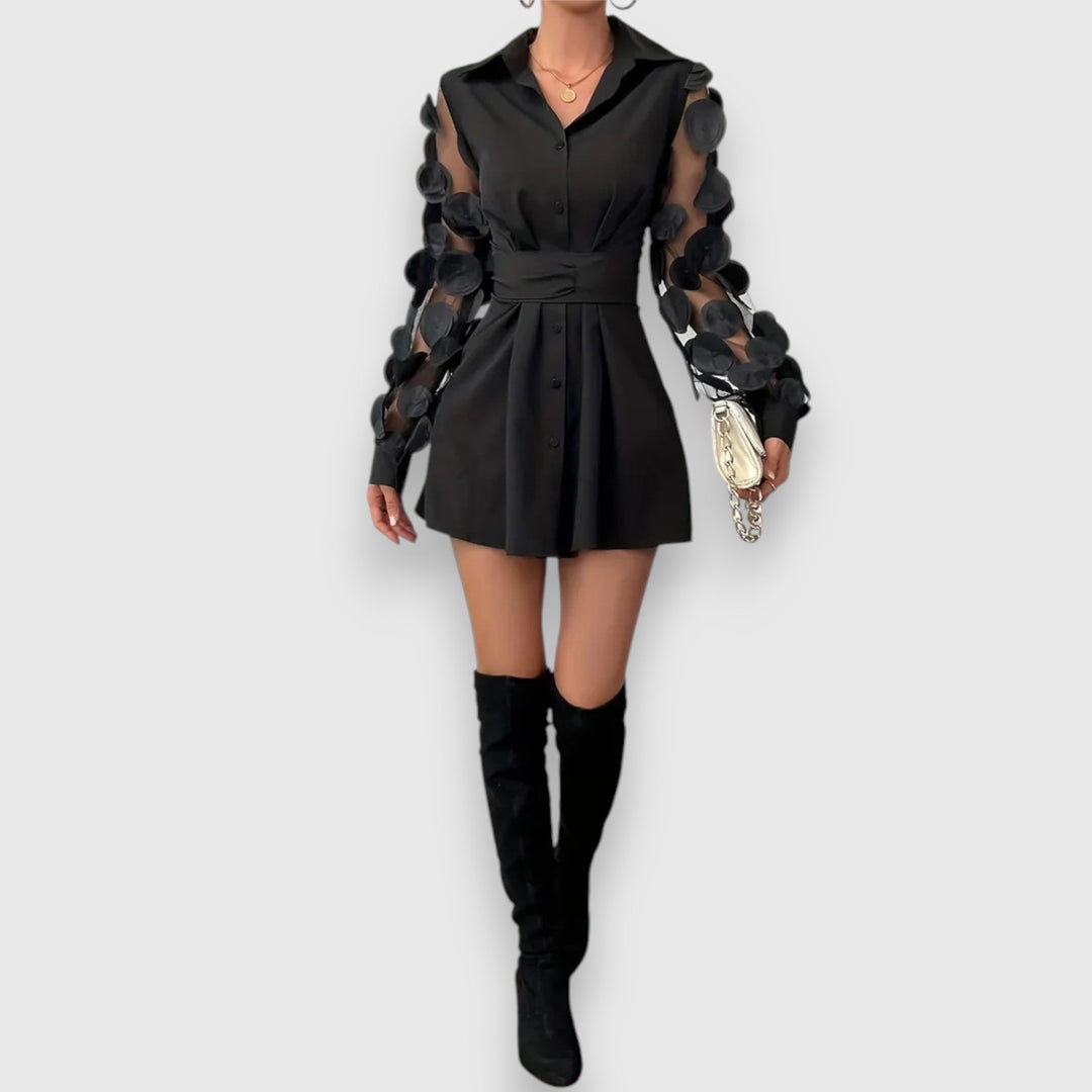 Robe chemise chic | Élégance sculptée pour vos soirées